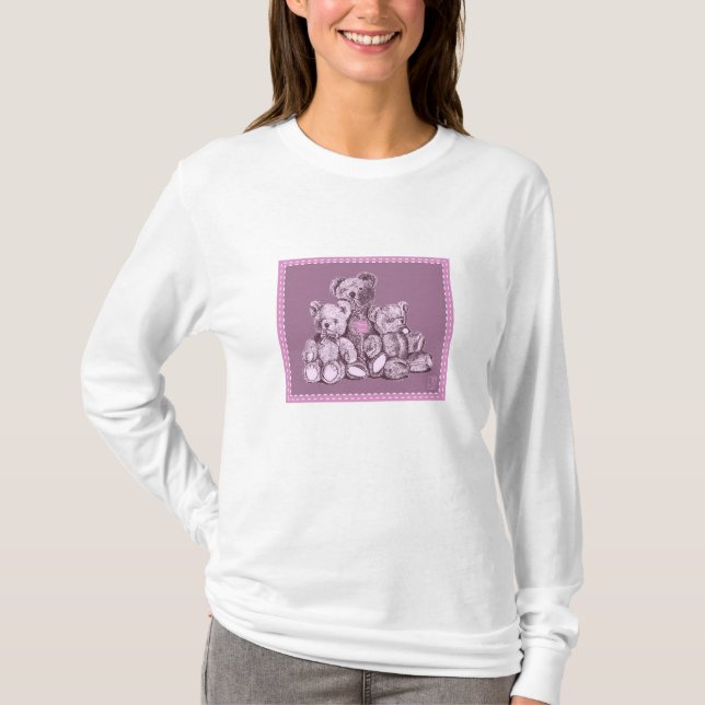 Mommy Bear Teddy Bears Women's Sweatshirt T-Shirt (Vorderseite)