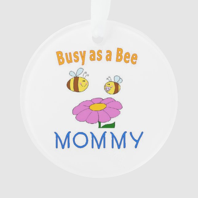Mommy beschäftigt als Biene Ornament (Vorderseite)