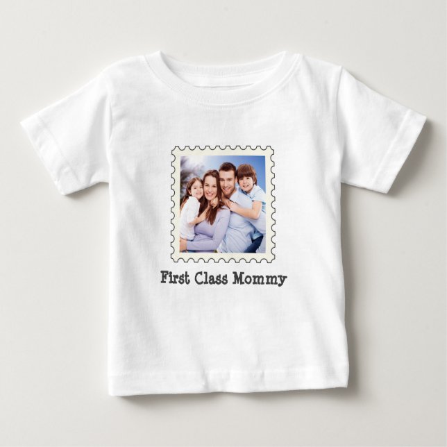 Mommy Best Mama benutzerdefiniertes Quadrat-Foto d Baby T-shirt (Vorderseite)