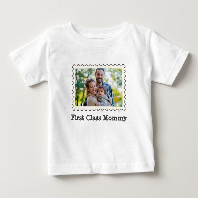 Mommy Best-Mama-Foto der ersten Klasse Baby T-shirt (Vorderseite)