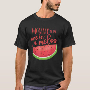 Mommy Birthday One in Melon Watermelon Theme Boy T-Shirt