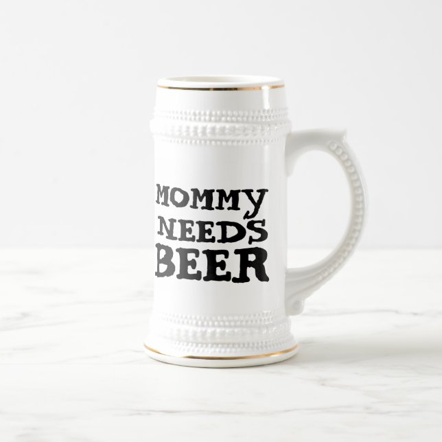 MOMMY BRAUCHT BIER, BIERSTEIN BIERGLAS (Rechts)