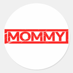 Mommy Briefmarke Runder Aufkleber