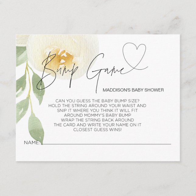 Mommy Bump Game Baby Showcard Begleitkarte (Vorderseite)