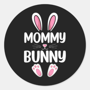 Mommy Bunny Matching Family Mommy Ostertag Runder Aufkleber