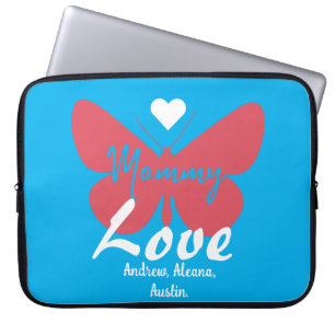 Mommy Butterfly Mama Namen Personalisiert anpassen Laptopschutzhülle