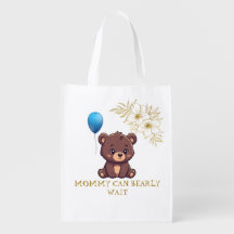 MOMMY CAN BEARLY WAIT cute girl bearly Baby bodysu