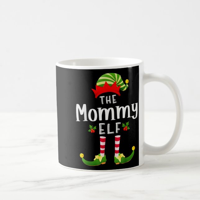 Mommy Christmas Elf Matching Pajama X-mas Party  Kaffeetasse (Rechts)