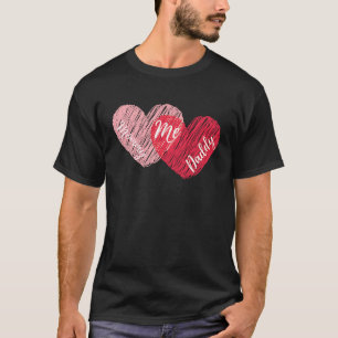 Mommy Daddy and Me Niedlich Hearts Valentinstag T-Shirt