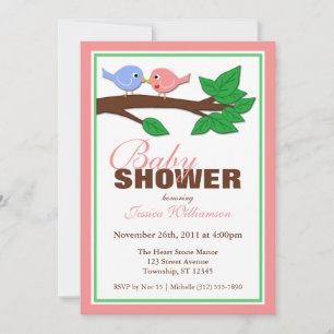Mommy & Daddy Birds - Einladungen zur Babydusche