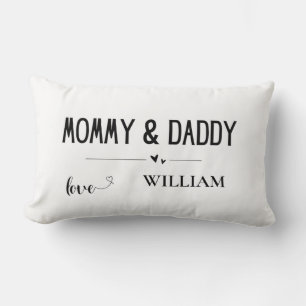 Mommy & Daddy Liebe - Individuelle Name Family Kee Lendenkissen