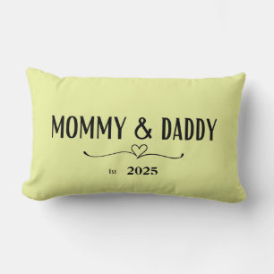Mommy & Daddy - New Parent Keepake Décor Lendenkissen