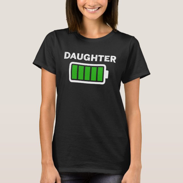 Mommy Daughter Son passt auf Power mit hoher Akkuk T-Shirt (Vorderseite)