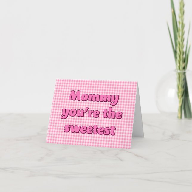 Mommy du bist der süßeste Pink Donut Karte (Vorderseite)