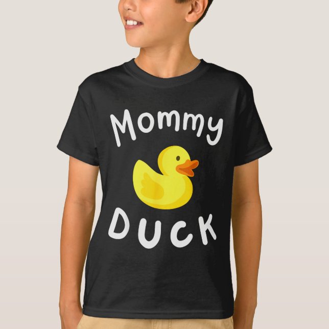 Mommy Duck Birthday Rubber Duck Lover Family Match T-Shirt (Vorderseite)