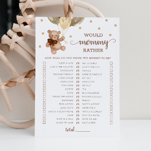 Mommy eher Game Baby Dusche Party Card Einladung