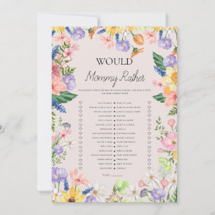 Mommy eher Game Baby Dusche Party Card Einladung