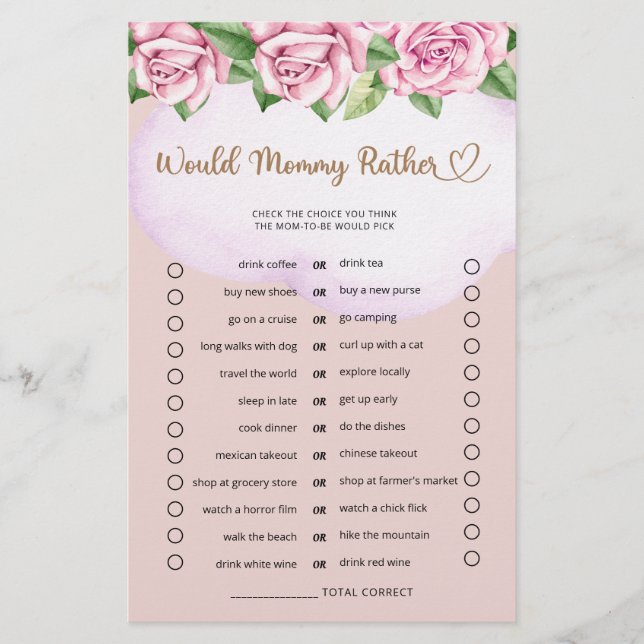 Mommy eher Teddy Bear Girl Baby Dusche (Vorderseite)