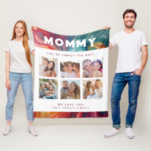 Mommy einfach die beste FotoCollage Personalisiert Fleecedecke