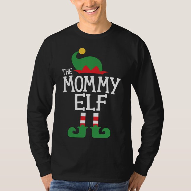 Mommy Elf Familie Weihnachten Matching Top (Vorderseite)