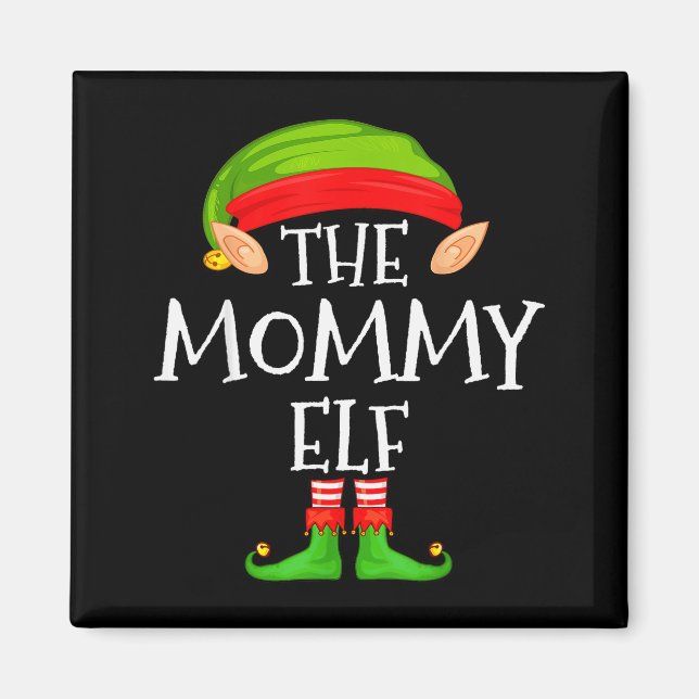 Mommy Elf Family Christmas Mommy Elf Sweater Match Magnet (Vorne)