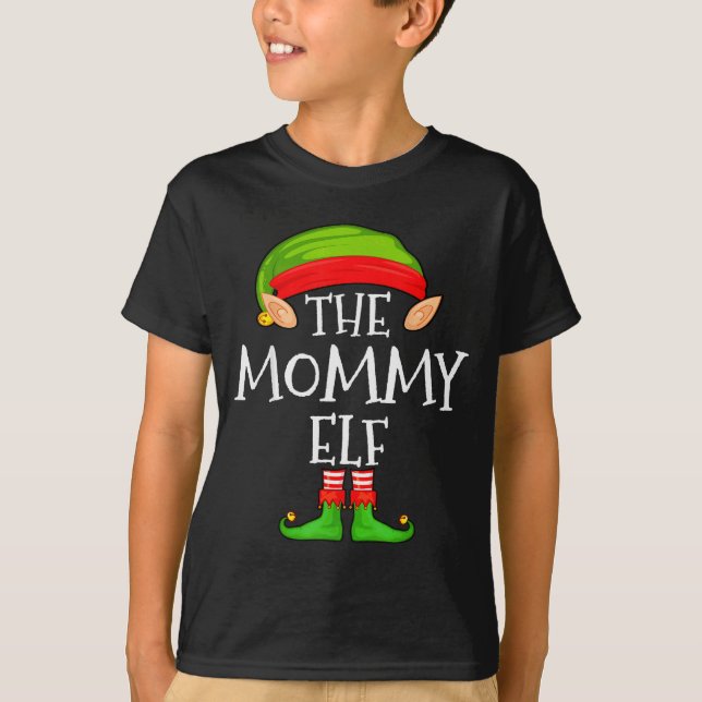 Mommy Elf Family Christmas Mommy Elf Sweater Match T-Shirt (Vorderseite)