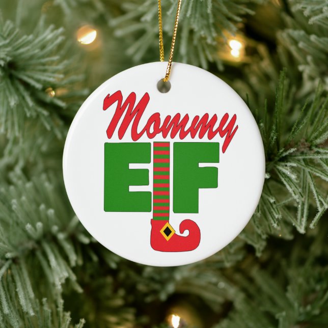 Mommy Elf Keramik Ornament (Baum)