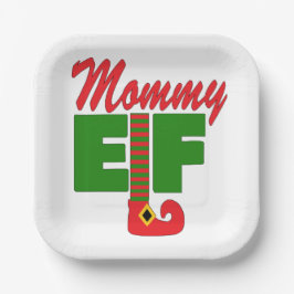 Mommy Elf Pappteller