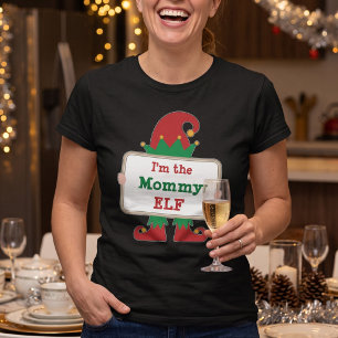 Mommy Elf Personalisierter Weihnachtself-T - Shi T-Shirt