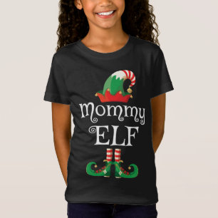 Mommy Elf Women Matching Family Group Elf Mama T-Shirt