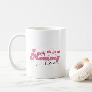 Mommy Est 2024 Tasse Niedliche Junge Mutter Kaffee