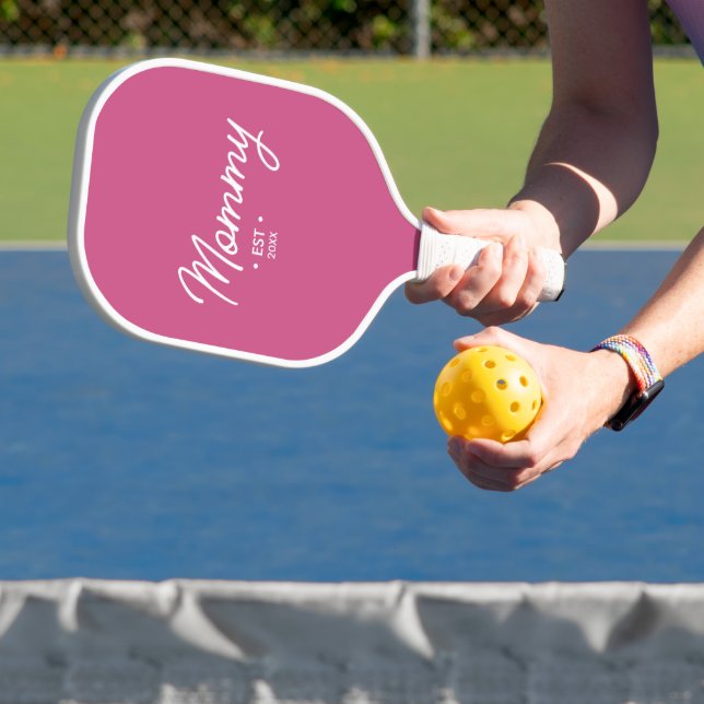 Mommy Establishment Year Pink Pickleball Schläger (InSitu)