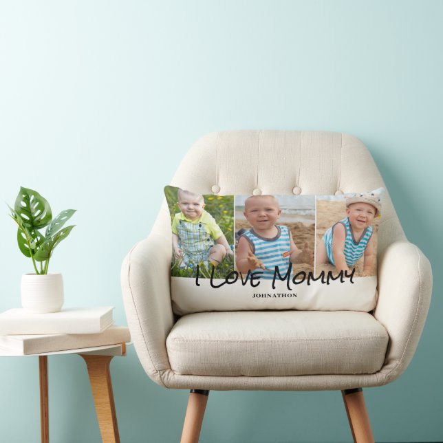 Mommy Foto Collage Muttertag Lendenkissen (Stuhl )