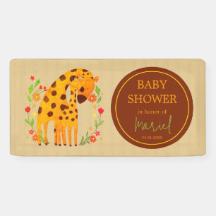Mommy Giraffe und Calf Baby Shower Banner