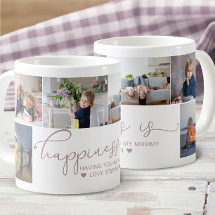 Mommy Glück ist Herzkalligraphie 6 Foto Kaffeetasse