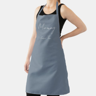 Mommy I Liebe Sie Slate Gray Color Schürze