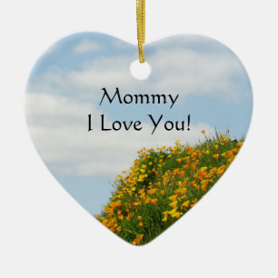 Mommy I Liebe You! Ziergeschenke Blue Sky Poppy Keramik Ornament