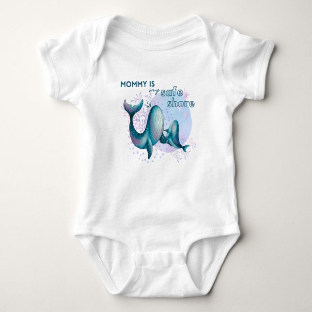 Mommy is my safe shore - baby bodysuit baby strampler (Vorderseite)