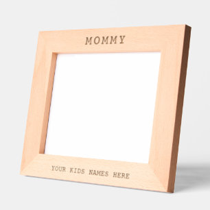 Mommy Kids benennt Mama Gift Family Picture Foto Geätzte Rahmen