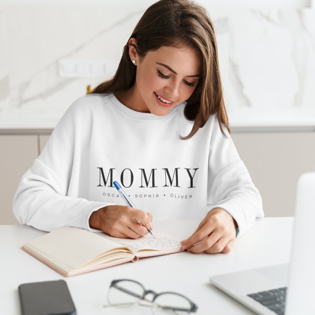 Mommy | Kinder ernennen den modernen klassischen M Sweatshirt (Von Creator hochgeladen)
