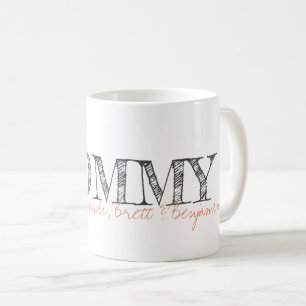 MOMMY Kinder Namen Andenken Moderne Typografie Süß Kaffeetasse