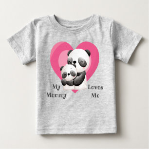Mommy Lieben Me Panda Bear Baby Bodysuit Baby T-shirt