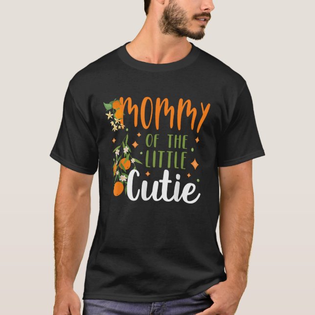 Mommy Little Süsse Baby Shower Orange 1. Geburtsta T-Shirt (Vorderseite)