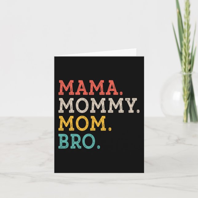 Mommy Mama Bro - Muttertag Karte (Vorderseite)