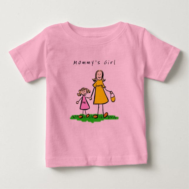 Mommy & Me (Blond mit Titel) Baby T-shirt (Vorderseite)