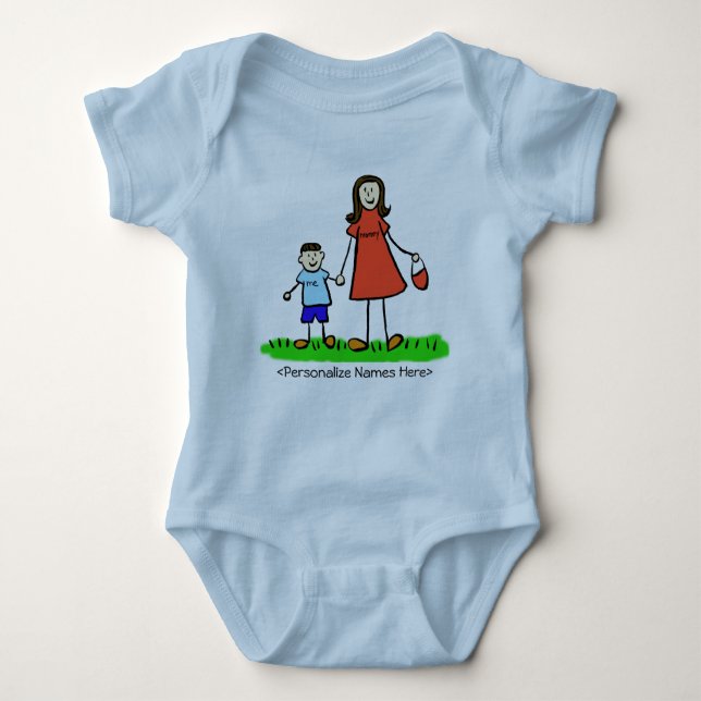 Mommy & Me Boy - Brunettte Mother & Son Shirts (Vorderseite)