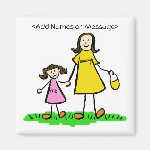 Mommy & Me - Brünette Magnete für Mutter und Tocht