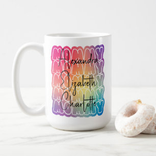 Mommy Modern Colorful Mama Kinder Individuelle Nam Kaffeetasse