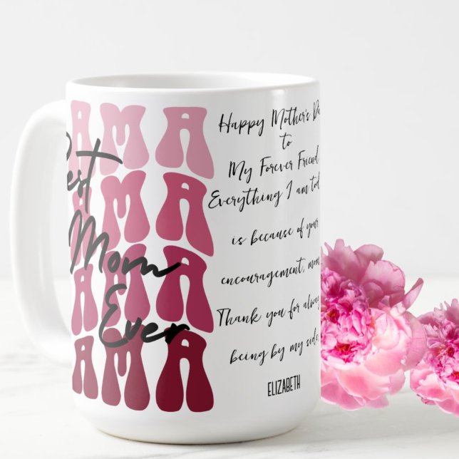 Mommy Modern Mama Custom Message Mother's Day Gift Kaffeetasse (Von Creator hochgeladen)
