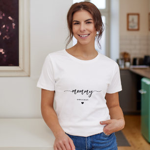 Mommy Modern Mama Kinder Individuelle Namen Mutter T-Shirt